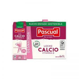 Caja Leche Pascual Calcio Desnat.1L.