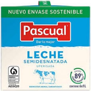 Caja Leche Pascual Semi 1L