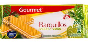 Galleta Gourmet Barquillo Coco 200g.