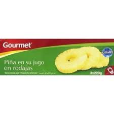 Piña Gourmet en su Jugo P-3 140g.