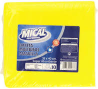 Bayeta Mical Amarilla 40x38cm 10u.