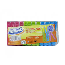 Pinzas Mical Plástico 24u.