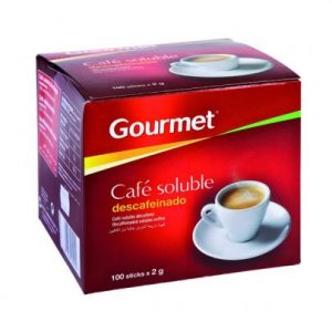 Café Gourmet Soluble Descafeinado Sobres.